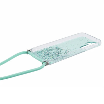 AW Series Sparkle Epoxy TPU Case for Samsung Galaxy S23 FE Case Anti-Drop Phone Cover with Lanyard