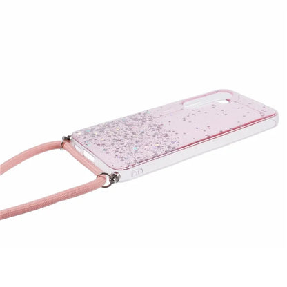 AW Series Sparkle Epoxy TPU Case for Samsung Galaxy S23 FE Case Anti-Drop Phone Cover with Lanyard