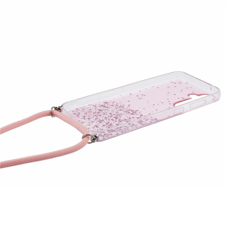 AW Series Sparkle Epoxy TPU Case for Samsung Galaxy S23 FE Case Anti-Drop Phone Cover with Lanyard