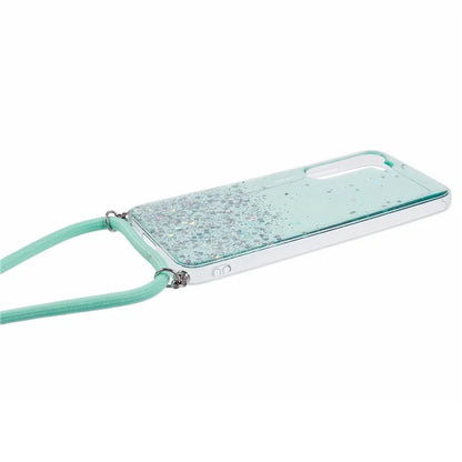 AW Series Sparkle Epoxy TPU Cover for Samsung Galaxy S23 Case with Lanyard Protective Phone Case