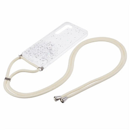 AW Series Sparkle Epoxy TPU Cover for Samsung Galaxy S23 Case with Lanyard Protective Phone Case