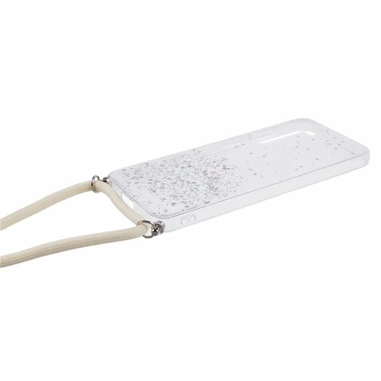 AW Series Sparkle Epoxy TPU Cover for Samsung Galaxy S23 Case with Lanyard Protective Phone Case