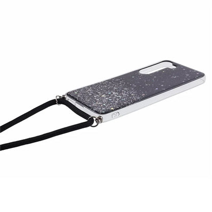 AW Series Sparkle Epoxy TPU Cover for Samsung Galaxy S23 Case with Lanyard Protective Phone Case