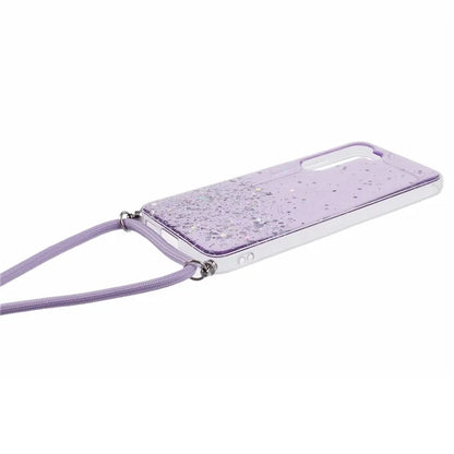 AW Series TPU Case for Samsung Galaxy S23+ Case Sparkle Epoxy Anti-Drop Phone Protector with Lanyard