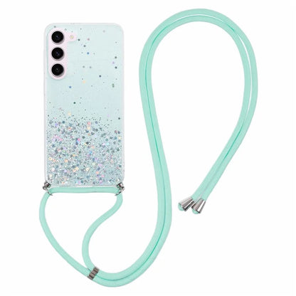 AW Series TPU Case for Samsung Galaxy S23+ Case Sparkle Epoxy Anti-Drop Phone Protector with Lanyard