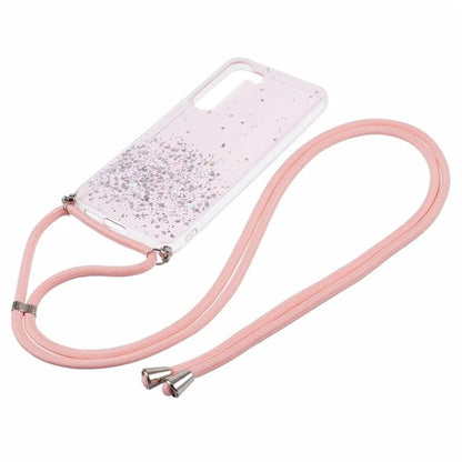 AW Series TPU Case for Samsung Galaxy S23+ Case Sparkle Epoxy Anti-Drop Phone Protector with Lanyard