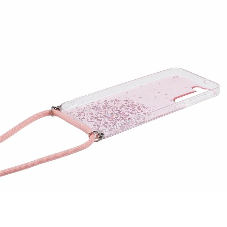 AW Series TPU Case for Samsung Galaxy S23+ Case Sparkle Epoxy Anti-Drop Phone Protector with Lanyard