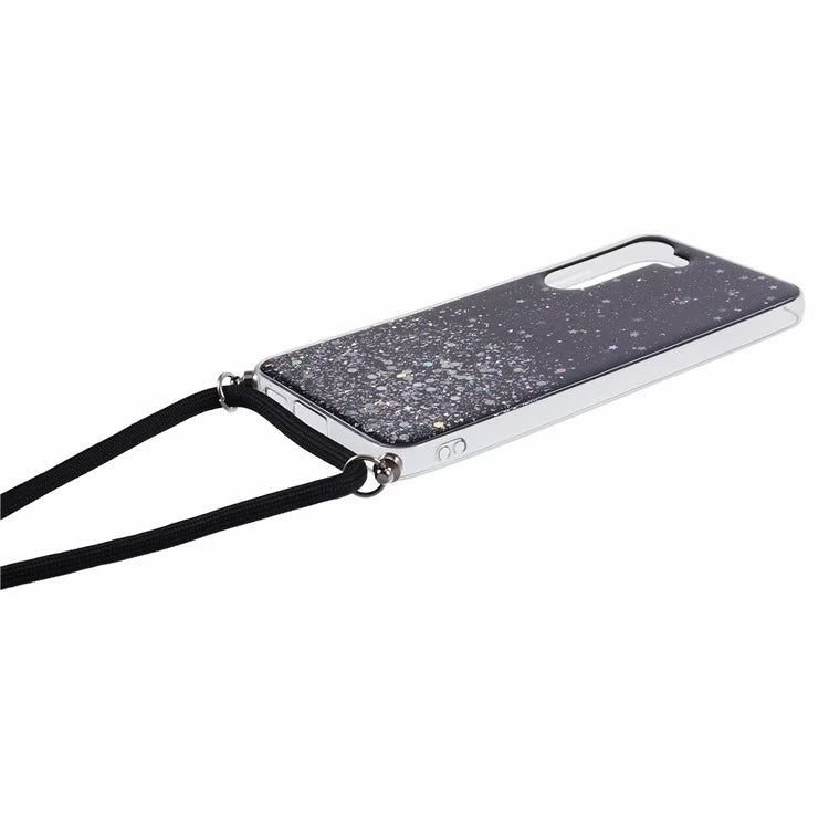 AW Series TPU Case for Samsung Galaxy S23+ Case Sparkle Epoxy Anti-Drop Phone Protector with Lanyard