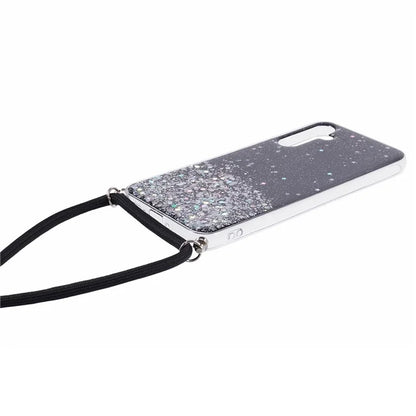 AW Series for Samsung Galaxy A34 5G Case Sparkle Epoxy TPU Back Cover with Lanyard