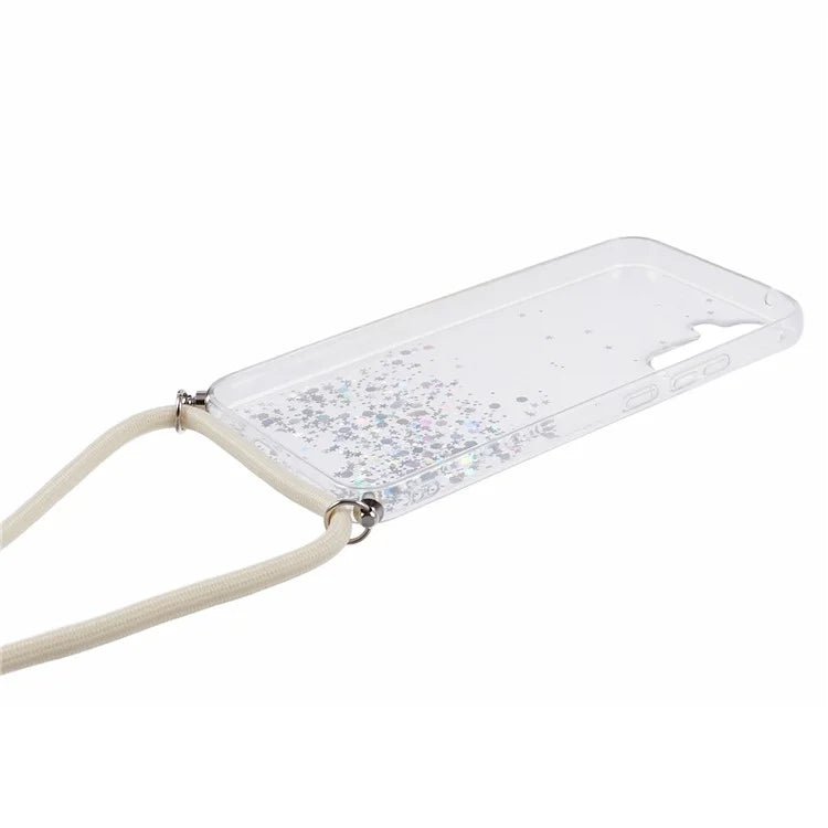 AW Series for Samsung Galaxy A34 5G Case Sparkle Epoxy TPU Back Cover with Lanyard