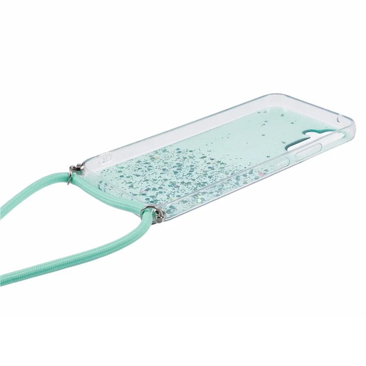 AW Series for Samsung Galaxy A34 5G Case Sparkle Epoxy TPU Back Cover with Lanyard