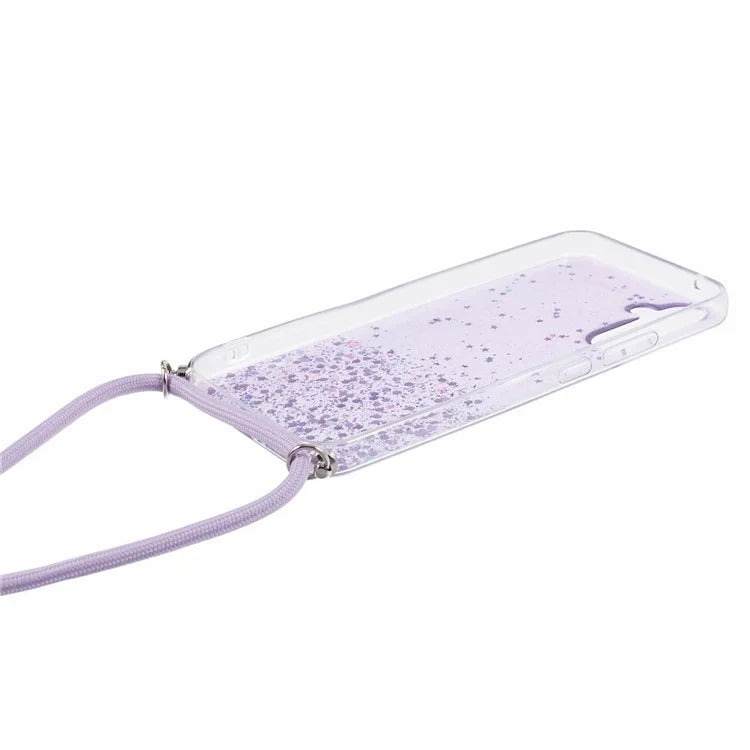 AW Series for Samsung Galaxy A34 5G Case Sparkle Epoxy TPU Back Cover with Lanyard