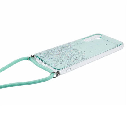 AW Series for Samsung Galaxy A14 4G / 5G Case Epoxy Shiny Phone Cover with Lanyard