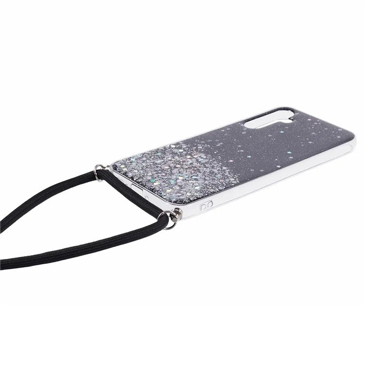 AW Series for Samsung Galaxy A54 5G Case TPU Epoxy Shiny Sparker Shell with Lanyard