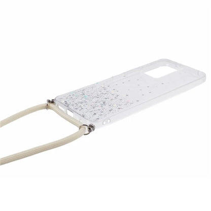 AW Series Protective TPU Case for Xiaomi Redmi Note 12 4G Case Sparkle Epoxy Slim Phone Cover with Lanyard