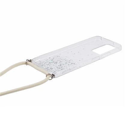 AW Series Protective TPU Case for Xiaomi Redmi Note 12 4G Case Sparkle Epoxy Slim Phone Cover with Lanyard