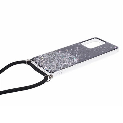 AW Series Protective TPU Case for Xiaomi Redmi Note 12 4G Case Sparkle Epoxy Slim Phone Cover with Lanyard