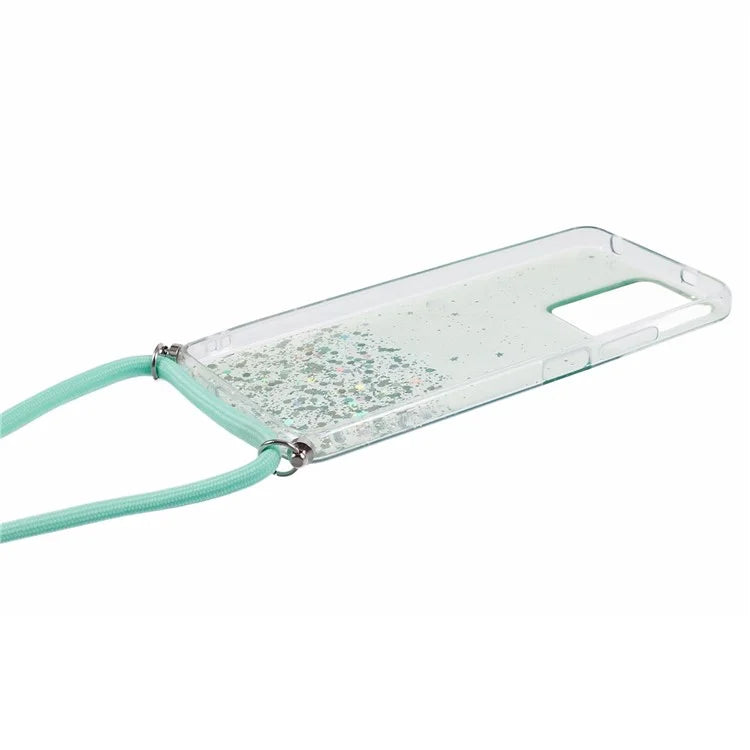 AW Series Protective TPU Case for Xiaomi Redmi Note 12 4G Case Sparkle Epoxy Slim Phone Cover with Lanyard