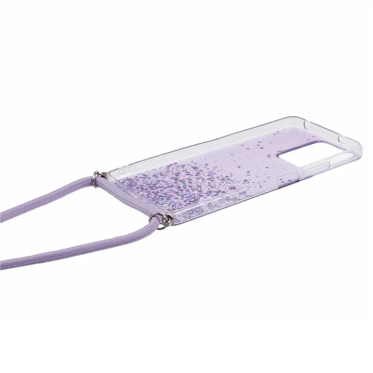 AW Series Protective TPU Case for Xiaomi Redmi Note 12 4G Case Sparkle Epoxy Slim Phone Cover with Lanyard