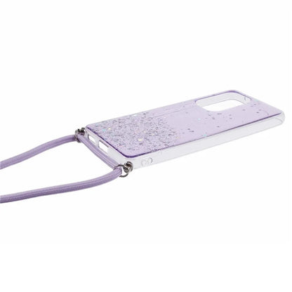 AW Series Sparkle Epoxy TPU Case for Samsung Galaxy A13 4G Case Shockproof Phone Shell with Lanyard