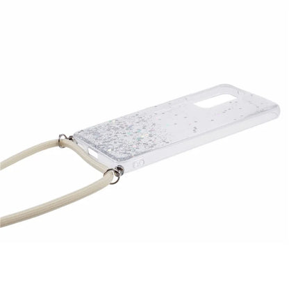 AW Series Sparkle Epoxy TPU Case for Samsung Galaxy A13 4G Case Shockproof Phone Shell with Lanyard