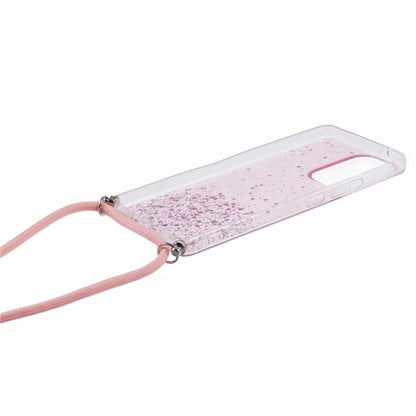 AW Series Sparkle Epoxy TPU Case for Samsung Galaxy A13 4G Case Shockproof Phone Shell with Lanyard