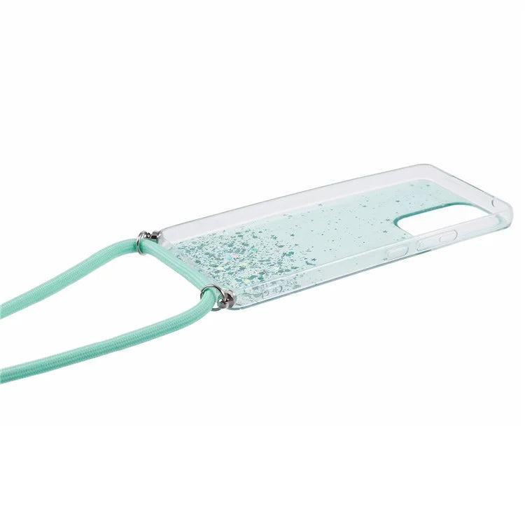 AW Series For Samsung Galaxy A52 4G / A52s 5G / A52 5G Case Sparkle Epoxy TPU Phone Cover with Lanyard