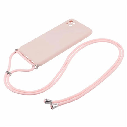 For Samsung Galaxy A22 5G (EU Version) Case Camera Protection TPU Phone Cover with Lanyard