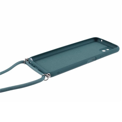 For Samsung Galaxy A22 5G (EU Version) Case Camera Protection TPU Phone Cover with Lanyard