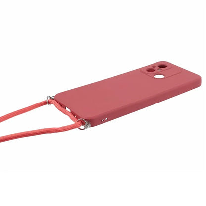 For Xiaomi Redmi 12C 4G Case Soft Fiber Lining TPU Phone Cover with Lanyard