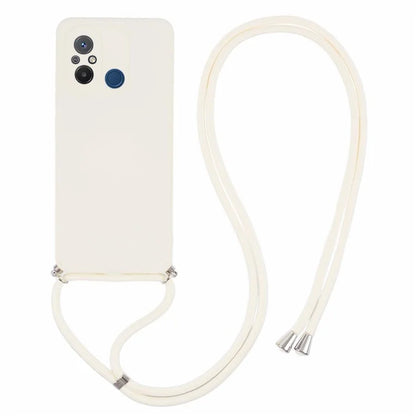 For Xiaomi Redmi 12C 4G Case Soft Fiber Lining TPU Phone Cover with Lanyard