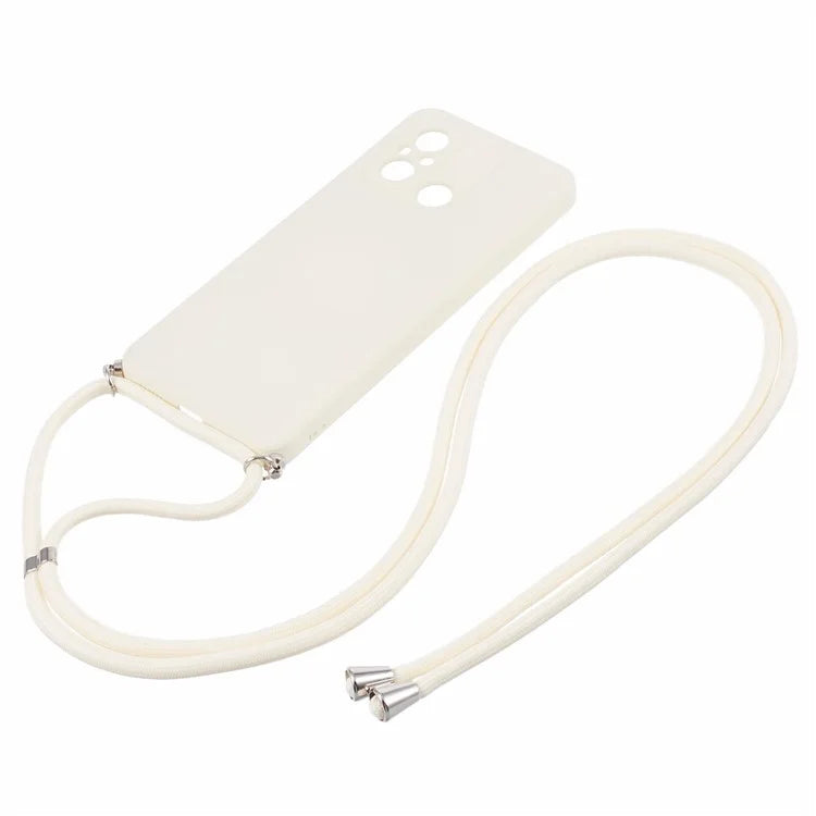 For Xiaomi Redmi 12C 4G Case Soft Fiber Lining TPU Phone Cover with Lanyard