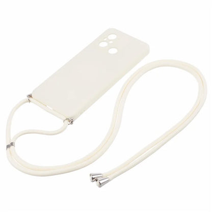 For Xiaomi Redmi 12C 4G Case Soft Fiber Lining TPU Phone Cover with Lanyard