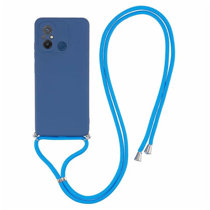For Xiaomi Redmi 12C 4G Case Soft Fiber Lining TPU Phone Cover with Lanyard