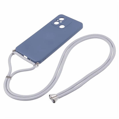 For Xiaomi Redmi 12C 4G Case Soft Fiber Lining TPU Phone Cover with Lanyard