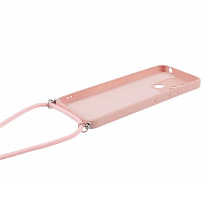 For Xiaomi Redmi 12C 4G Case Soft Fiber Lining TPU Phone Cover with Lanyard