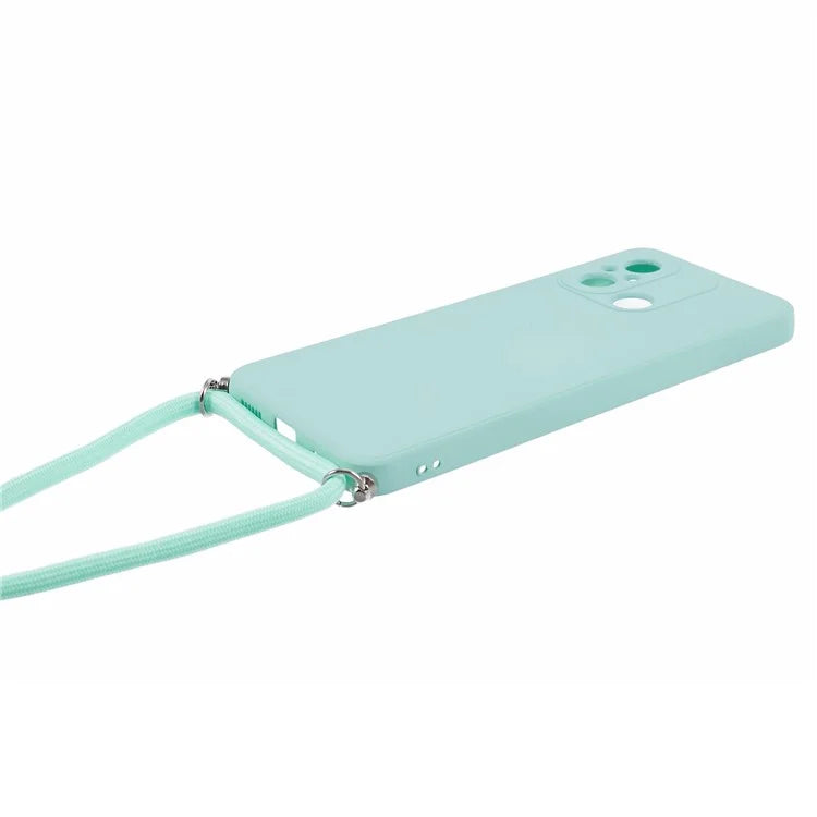 For Xiaomi Redmi 12C 4G Case Soft Fiber Lining TPU Phone Cover with Lanyard