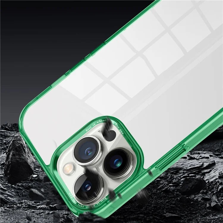 For iPhone 13 Pro Max 6.7 inch Case Back Shell Crystal Clear PC+TPU Phone Cover