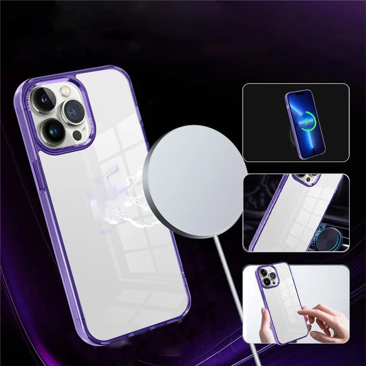 For iPhone 13 Pro Max 6.7 inch Case Back Shell Crystal Clear PC+TPU Phone Cover