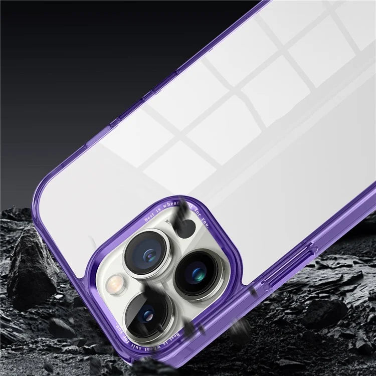 For iPhone 13 Pro Max 6.7 inch Case Back Shell Crystal Clear PC+TPU Phone Cover