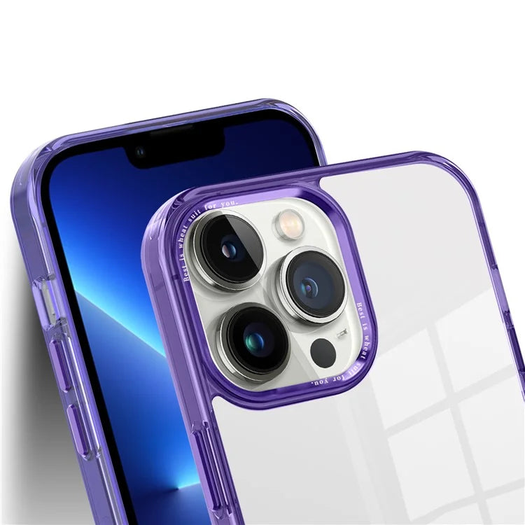 For iPhone 13 Pro Max 6.7 inch Case Back Shell Crystal Clear PC+TPU Phone Cover