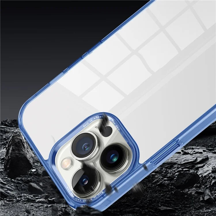For iPhone 13 Pro Max 6.7 inch Case Back Shell Crystal Clear PC+TPU Phone Cover