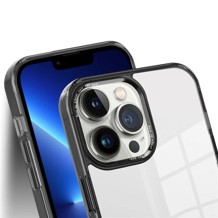 For iPhone 13 Pro Max 6.7 inch Case Back Shell Crystal Clear PC+TPU Phone Cover