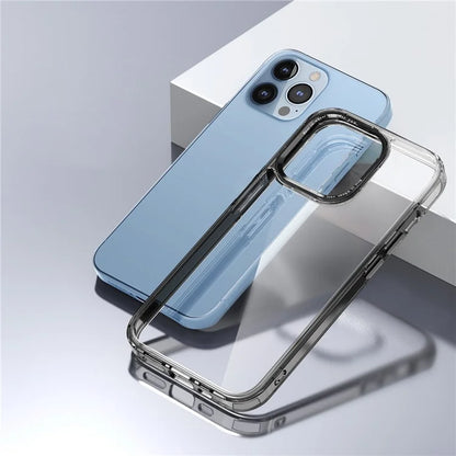 For iPhone 13 Pro Max 6.7 inch Case Back Shell Crystal Clear PC+TPU Phone Cover