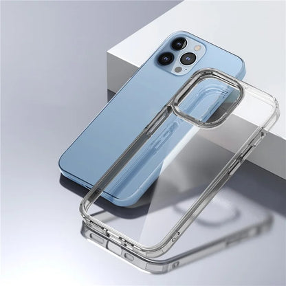 For iPhone 13 Pro Max 6.7 inch Case Back Shell Crystal Clear PC+TPU Phone Cover