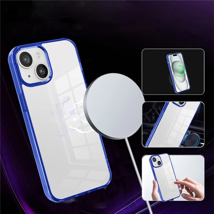 For iPhone 15 Plus Clear Case Anti-Drop Slim PC+TPU Phone Protector