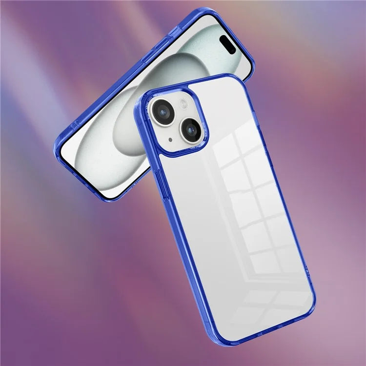 For iPhone 15 Plus Clear Case Anti-Drop Slim PC+TPU Phone Protector