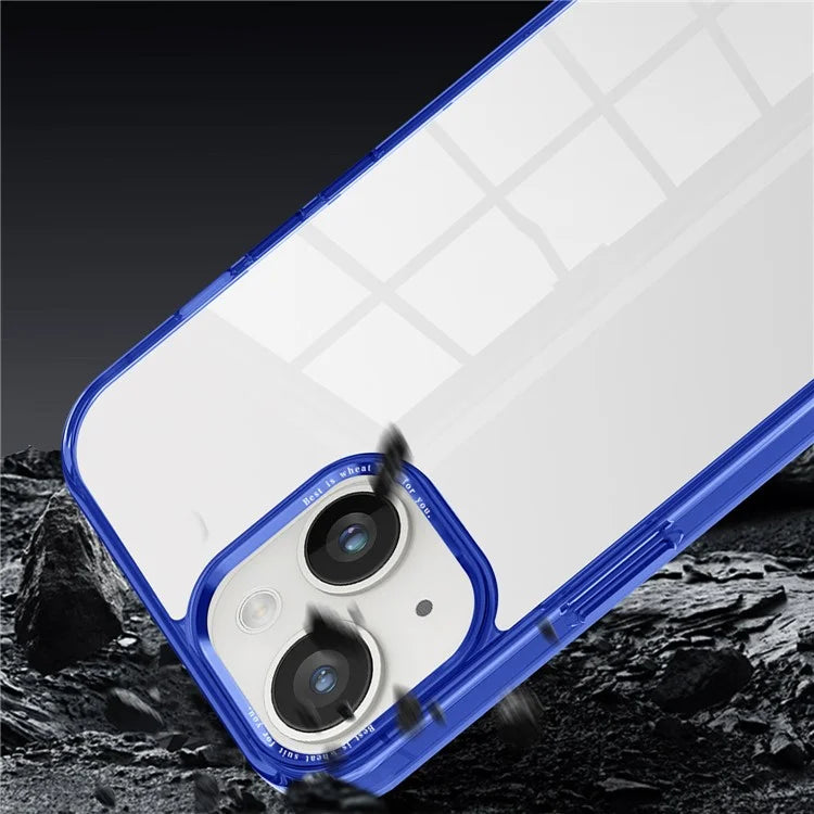 For iPhone 15 Plus Clear Case Anti-Drop Slim PC+TPU Phone Protector