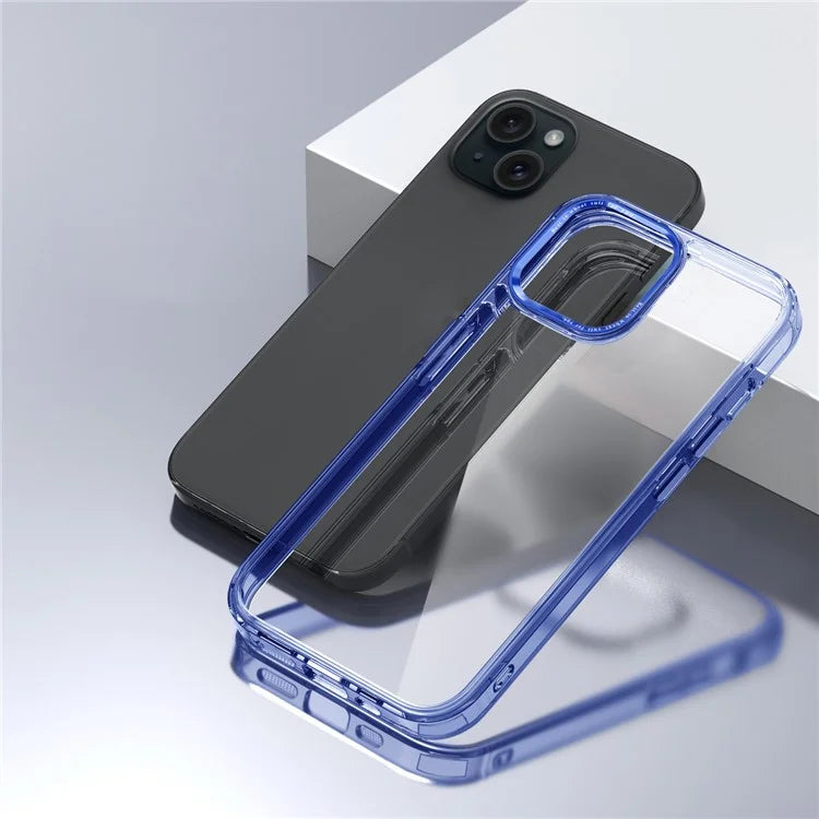 For iPhone 15 Plus Clear Case Anti-Drop Slim PC+TPU Phone Protector