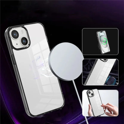 For iPhone 15 Plus Clear Case Anti-Drop Slim PC+TPU Phone Protector